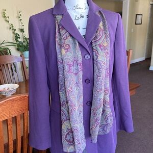 Preston & York Purple Blazer and Suit Set